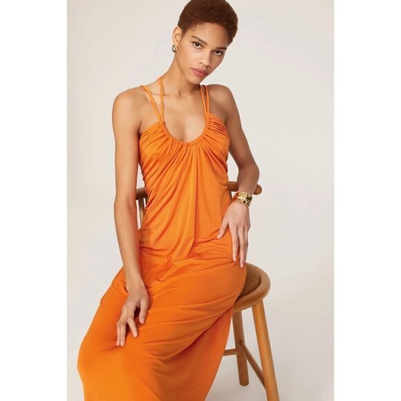 Jonathan Simkhai Hayes Dress Orange Womens Size Large - Picture 13 of 13